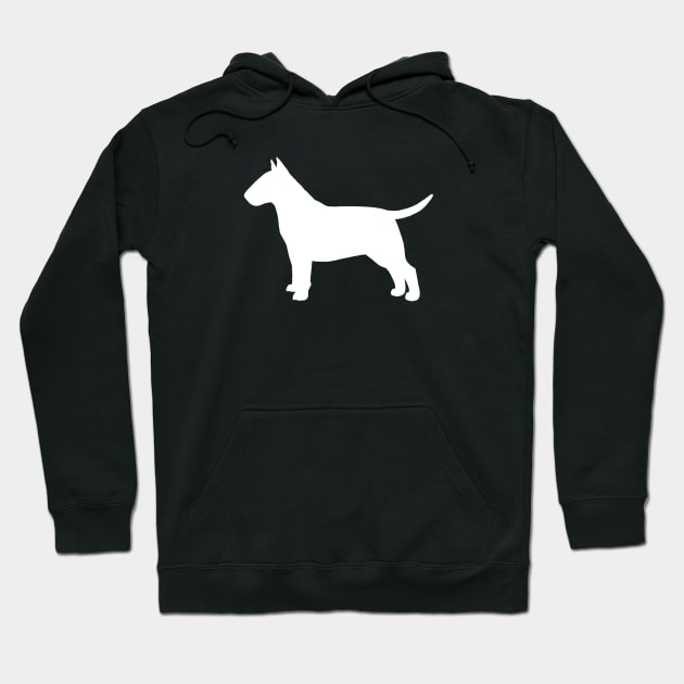 Bull Terrier Silhouette Hoodie by Coffee Squirrel